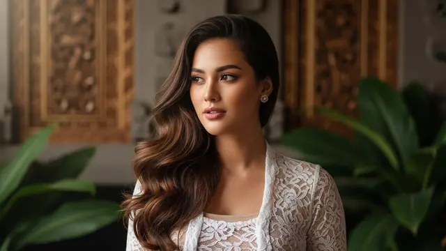 Model Rambut Panjang Curly Bawah yang Natural