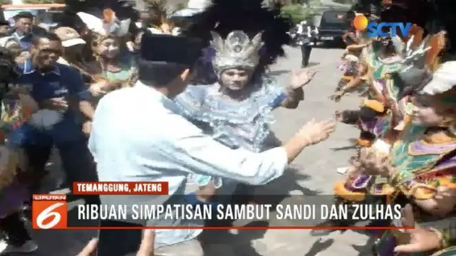 Sandiaga temui relawan di Temanggung, Jawa Tengah. Dia berjanji akan majukan perekonomian Indonesia.