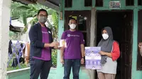 Amartha Mikro Fintek salurkan donasi.
