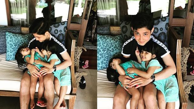 Teuku Rassya terlihat akrab dengan anak-anak Nourah Sheivirah.
