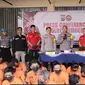 Puluhan tersangka kasus narkoba dihadirkan dalam konfrensi perss akhir tahun 2023 di Mapolres Jember (Istimewa)