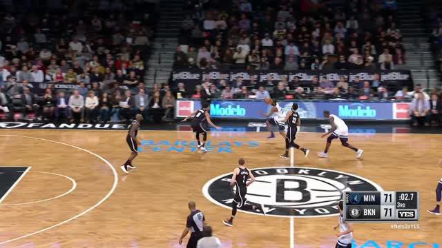 Berita video game recap NBA 2017-2018 antara Brooklyn Nets melawan Minnesota Timberwolves dengan skor 98-97.