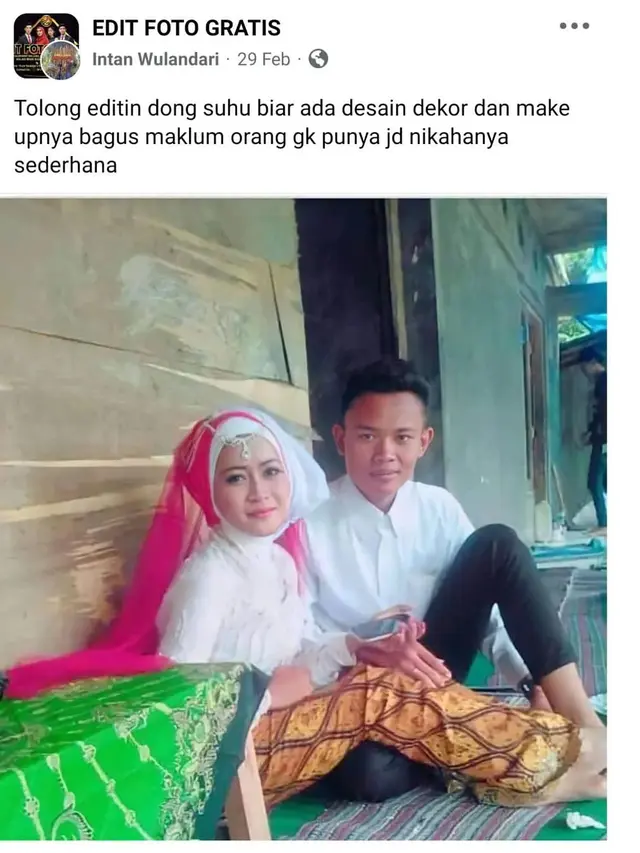 Pengantin Minta Fotonya Diedit, 6 Hasil Buatan Netizen yang Totalitas Ini Bikin Kagum