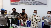 Pemusnahan barang bukti sabu dan obat keras di Markas Polda Sulut, Jumat (23/10/2020).