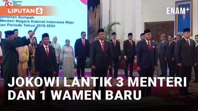 VIDEO: Jokowi Lantik 3 Menteri dan 1 Wakil Menteri Baru, Siapa Saja?
