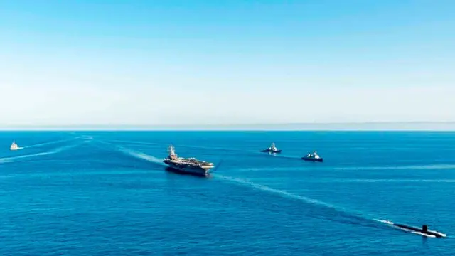 Angkatan Laut Korea Selatan, AS dan Jepang pada Senin (3/4) memulai latihan antiserangan kapal selam pertama mereka dalam enam bulan (AP)