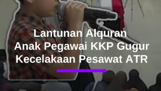 Samping Peti Jenazah Ayah, Anak Pegawai KKP Lantunkan Ayat Alquran Bikin Haru Satu Ruangan