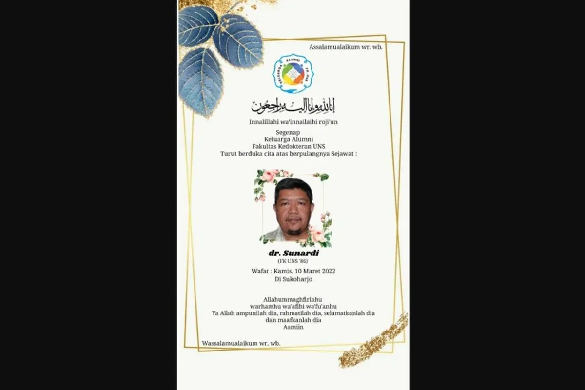 Tersangka terduga tindak pidana terorisme Dokter Sunardi ditembak hingga tewas oleh Tim Densus 88 Antiteror Polri.