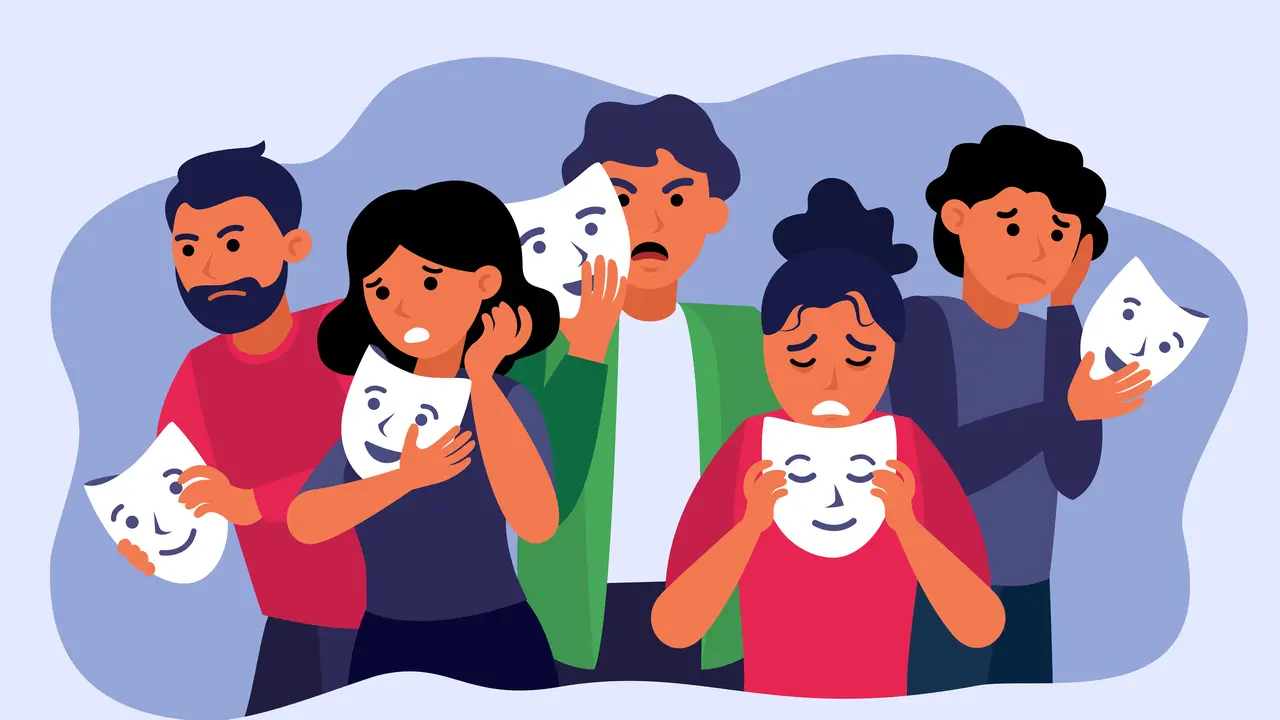 Ilustrasi personality, kepribadian, karakter