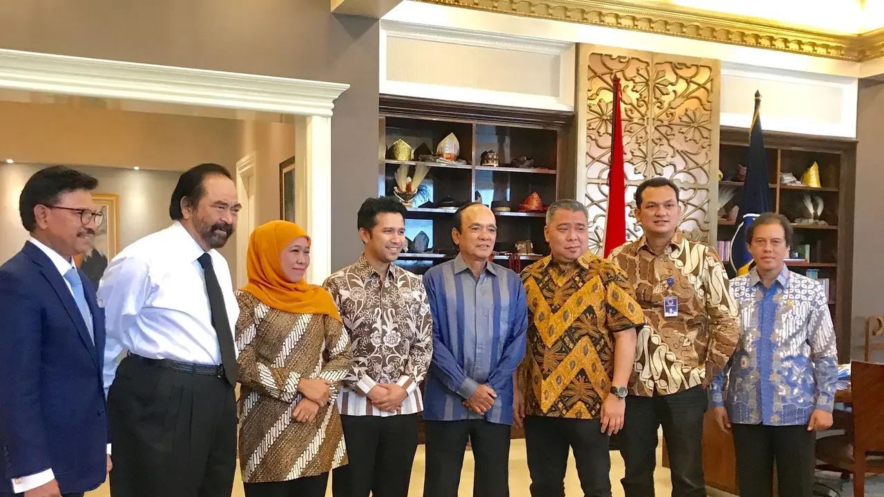 Khofifah - Emil di DPP NasDem (Liputan6.com/Yunizafira)