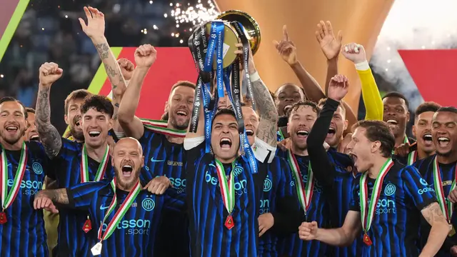 Foto: Inter Milan Kawinkan Gelar Liga dengan Juara Coppa Italia 2025/2026