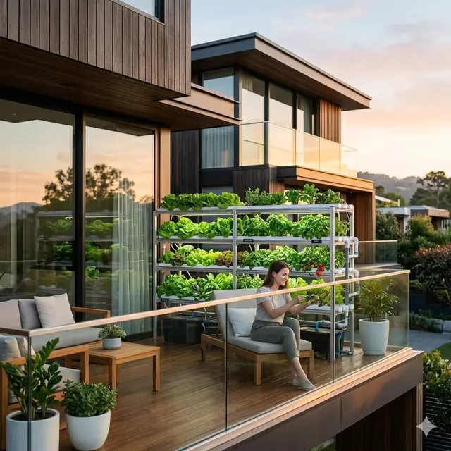 Ide Rumah dengan Kebun Hidroponik Elegan di Hunian Modern