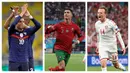 Euro 2020 (Euro 2021) segera memasuki babak 16 Besar. Para kontestan terbaik siap berlaga dalam 8 pertandingan yang akan digelar. Para pemain andalan diprediksi akan menjadi bintang dalam laga hidup mati menuju perempatfinal. Berikut 7 pemain di antaranya. (Foto: Kolase AP)