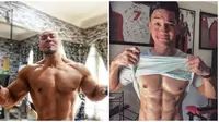 Potret Seleb Pria Pamer Perut Six Pack, Macho dan Berotot (sumber:Instagram/mastercorbuzier dan andrew.white._)