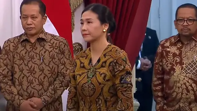Veronica Tan saat diumumkan Presiden Prabowo Subianto menempati posisi  Wakil Menteri Pemberdayaan Perempuan dan Perlindungan Anak (PPPA) pada Kabinet Merah Putih.