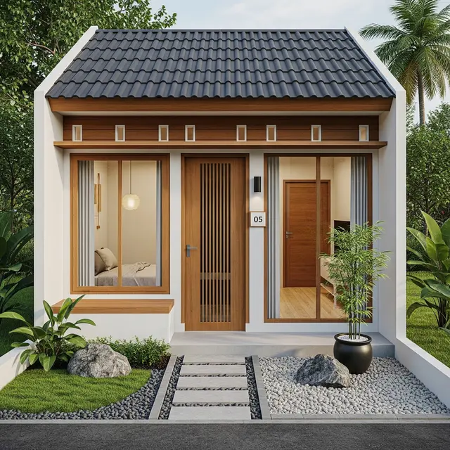 9 Desain Rumah 5x10 Kecil Sederhana dengan Gaya Japandi, Harmoni Minimalis