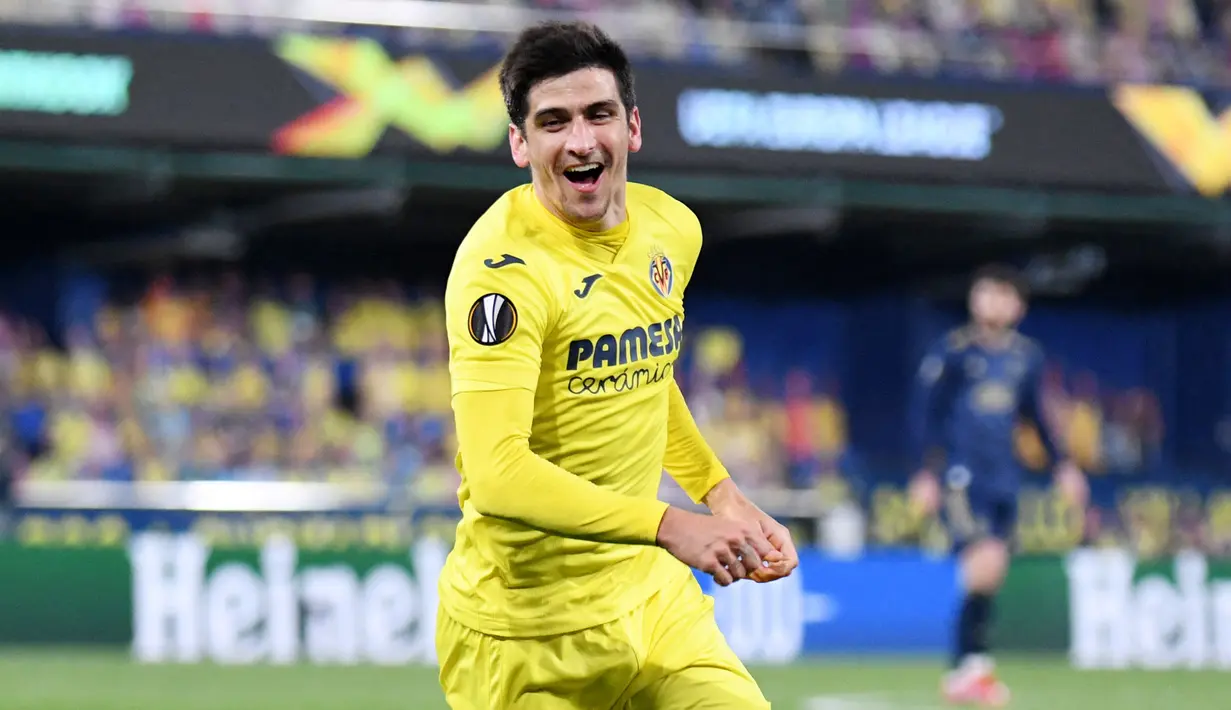 Gerard Moreno - Penyerang asal Spanyol ini merupakan pilihan utama Emery dalam urusan mencetak gol. Torehan 29 gol di semua ajang membuktikan bahwa ia akan menjadi salah satu ancaman terbesar bagi barisan belakang MU. (AFP/Jose Jordan)