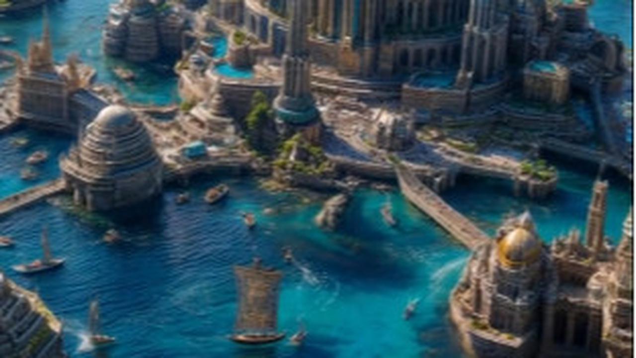 Divisualkan oleh AI, Begini Kehidupan & Indahnya Kota Atlantis