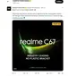 Teaser Realme C67. (X/Realme Indonesia)