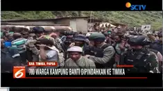 Demi keamanan, warga Kampung Banti selanjutnya dipindahkan Satgas Gabungan Penanggulangan Kelompok Kriminal Bersenjata (KKB) ke Kota Tmika.