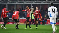 Pertandingan&nbsp;AC Milan vs Sassuolo di babak 16 besar yang berlangsung di San Siro, Rabu dini hari WIB. Milang menang 6-1. (Bola.com/Acmilan)