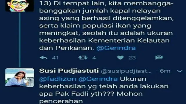 Menteri Kelautan dan Perikanan Susi Pudjiastuti