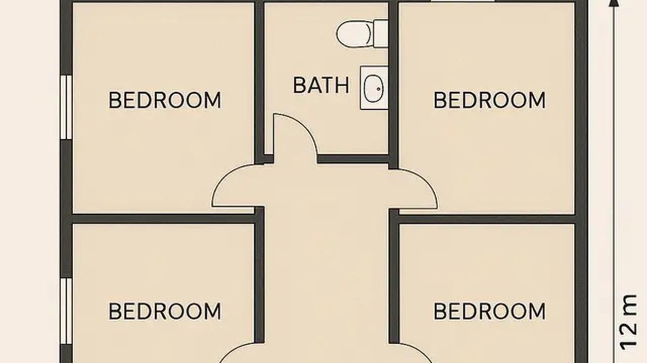 Denah Rumah Minimalis Sederhana 9x12 Dengan 4 Kamar Tidur, Segini Estimasi Biayanya