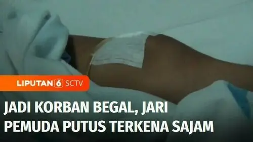 VIDEO: Jadi Korban Begal Motor, Jari Pemuda Putus Terkena Senjata Tajam