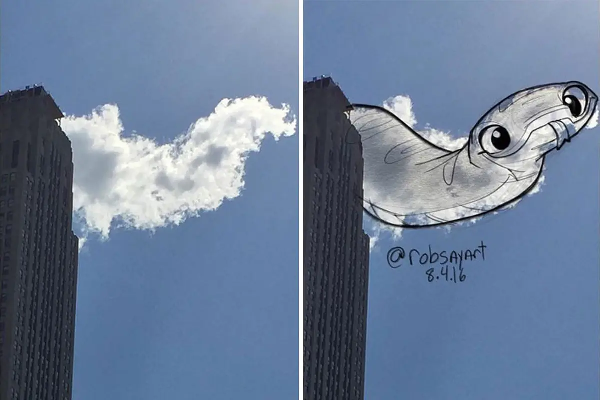[Bintang] 10 Ilustrasi dan Karakter yang Dibuat dari Awan Abstrak di Langit