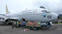 TNI AU Kerahkan Pesawat Angkut Logistik Untuk Korban Gempa Sulbar. (Foto: Dokumentasi Dinas Penerangan TNI AU).