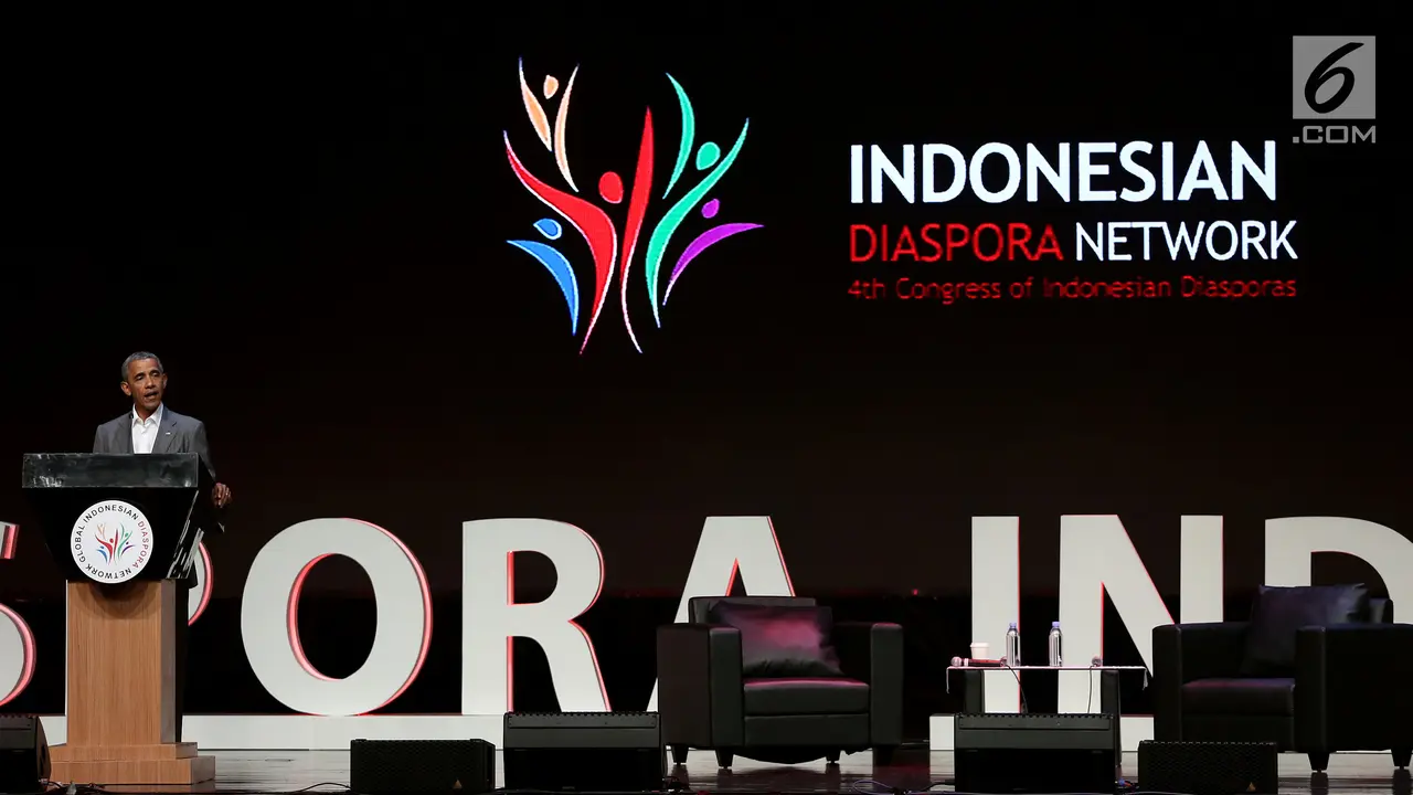Kenakan Setelan Jas, ini Gaya Obama saat Kongres Diaspora Indonesia
