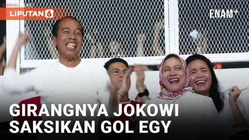 VIDEO: Presiden Jokowi Bereuforia Rayakan Gol Egy di Laga Indonesia VS Vietnam