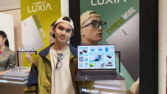 Foto Laptop Luxia Pro i5 saat peluncuran Polytron Luxia Series di Jakarta