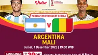 Siaran Langsung Piala Dunia U17 Perebutan Peringkat 3 Argentina vs Mali di Vidio. (Sumber: dok .vidio.com)