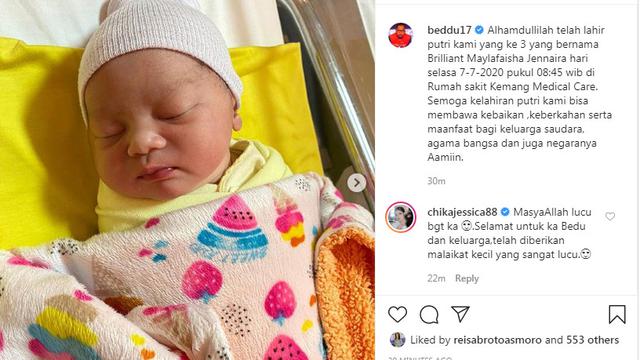 Bedu dikaruniai anak ketiga