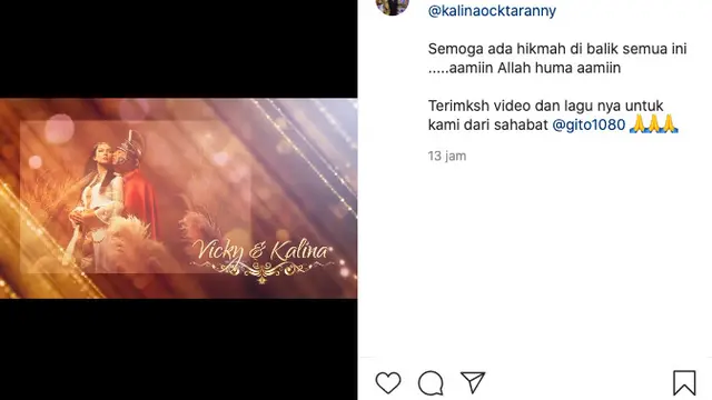 Kalina Ocktaranny Umumkan Batal Menikah, Vicky Prasetyo: Semoga Ada Hikmah di Balik Ini