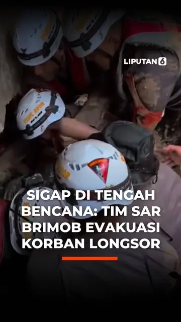Sigap di Tengah Bencana: Tim SAR Brimob Evakuasi Korban Longsor
