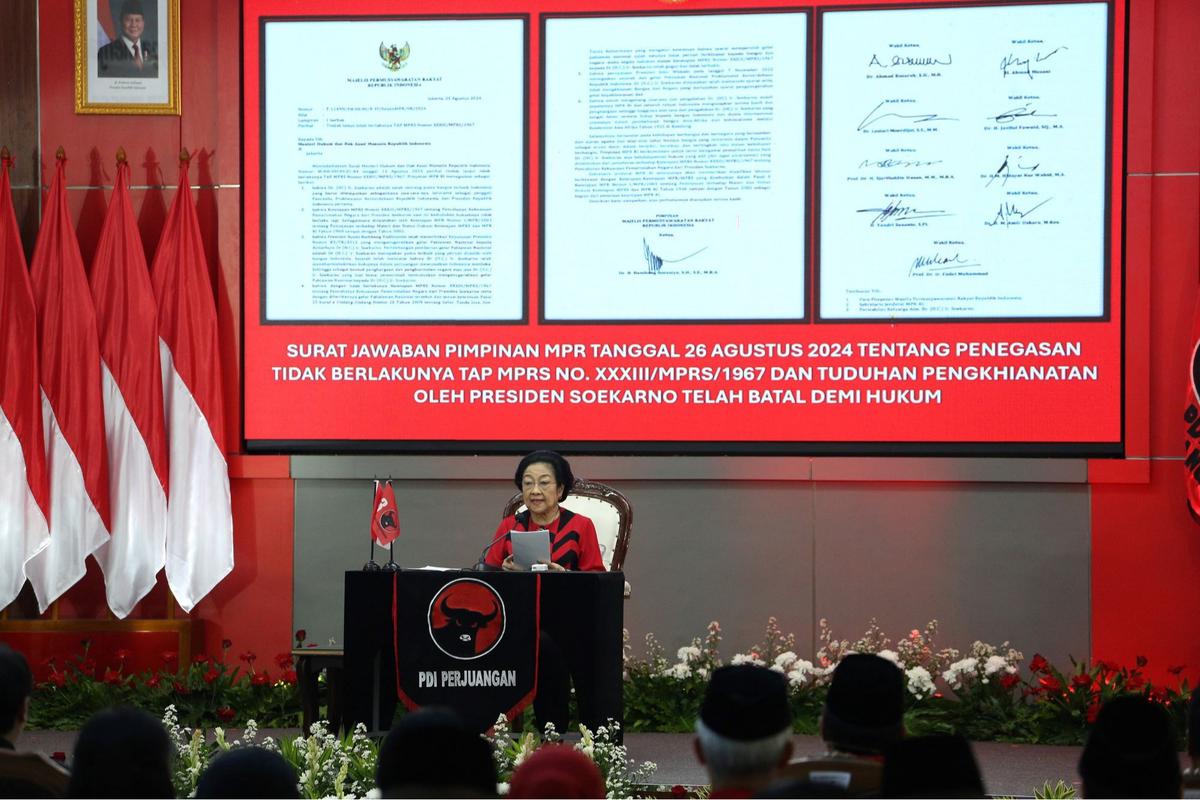 Megawati Pidato di HUT ke-52 PDIP
