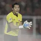 Kiper Persija Jakarta, Rizky Darmawan, saat pertandingan melawan Home United pada laga Piala AFC di SUGBK, Jakarta, Selasa (15/5/2018). Persija takluk 1-3 dari Home United. (Bola.com/M Iqbal Ichsan)