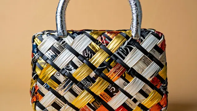 Tas dari bungkus kopi plastik (Foto: Reve Art AI)
