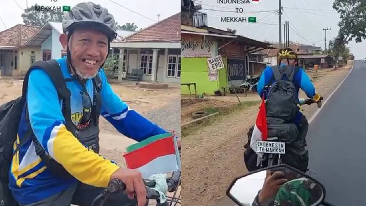Viral, Seorang Kakek Asal Tangsel Naik Sepeda Ke Mekkah, Ini Tuai Banyak Dukungan