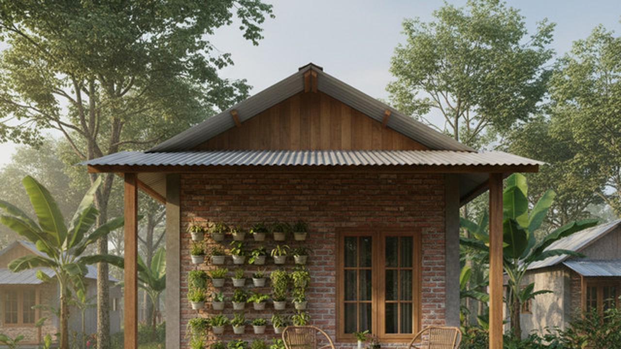 7 Model Rumah Mungil dengan Kebun, Teras dan Kolam Ikan Mini, Sederhana Tapi Asri
