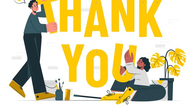 Ilustrasi ucapan terima kasih, thank you