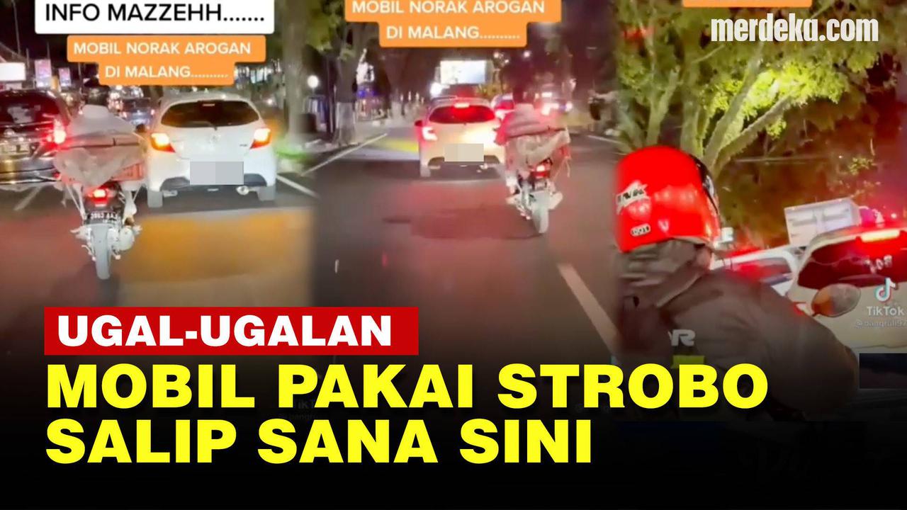 VIDEO: Sosok Pengemudi Arogan Pakai Strobo dan Sirine Berujung Diamankan Polisi