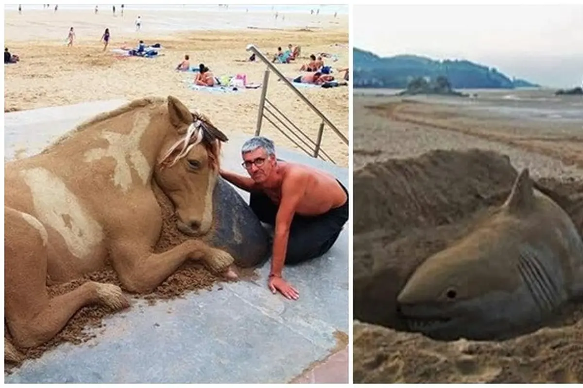 Hanya dengan Pasir, 7 Patung Karya Pria Ini Terlihat Sangat Nyata