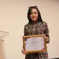 Ucie Sucita saat menjadi pembicara di kampus Universitas Indonesia, Depok, Selasa (30/4/2019)