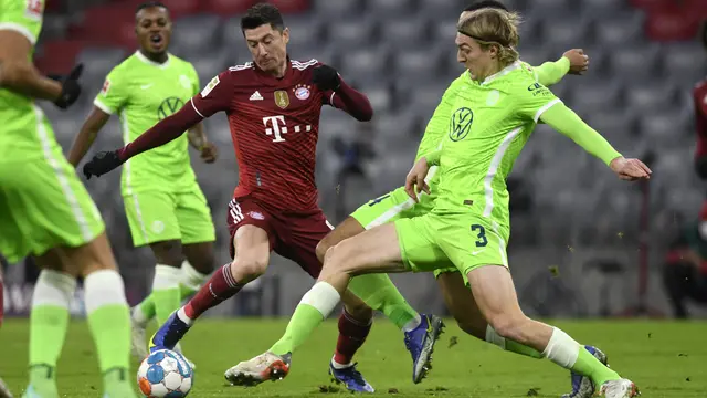 Bayern vs Wolfsburg di Liga Jerman