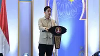 Wakil Presiden (Wapres) Gibran Rakabuming Raka mengajak anak-muda Indonesia untuk bergabung dengan Himpunan Pengusaha Muda Indonesia (HIPMI). (Radityo).