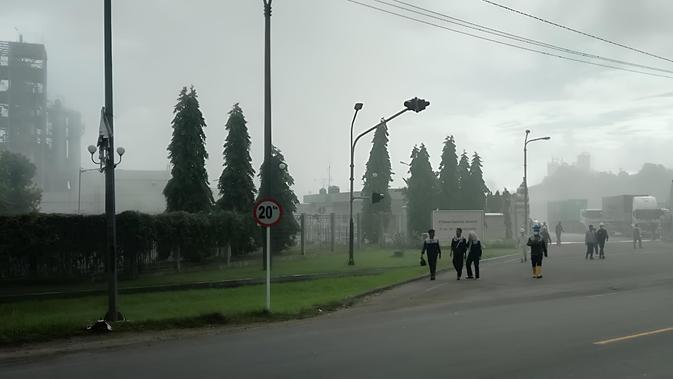 Ledakan dari Pabrik Kimia di Cilegon, Tercium Bau Menyengat