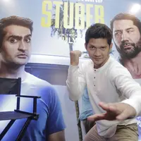 Iko Uwais saat media gathering sekaligus gala premier di XXI Epicentrum, Kuningan, Jakarta Selatan, Senin (24/6/2019). (Muhammad Akrom Sukarya/© KapanLagi.com)